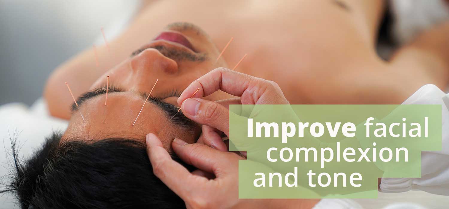 Improve facial complexion and tone. Our cosmetic acupuncture and facial rejuvenation treatment can help.